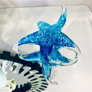 Blue Glass Walking Starfish